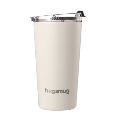 Cream Stone Hugsmug 470 ml insulated tumbler front view