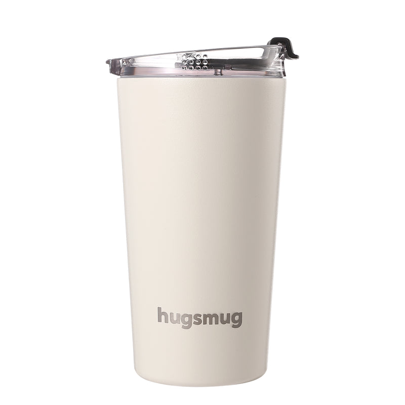 Cream Stone Hugsmug 470 ml insulated tumbler front view